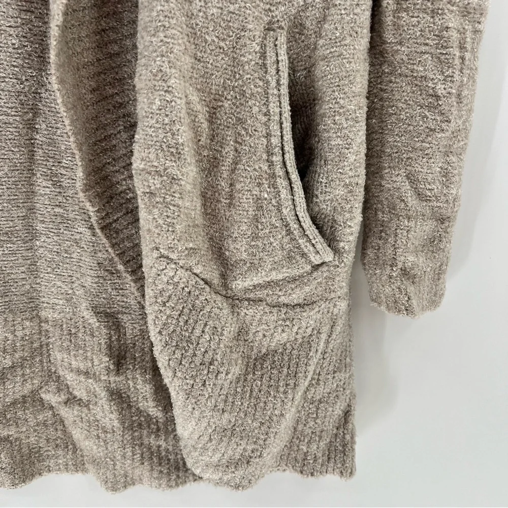Barefoot Dreams CozyChic Lite Circle Cardigan XS/S Taupe Soft Open Front